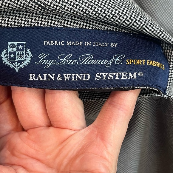 Canali Rain & Wind Tech Coat Loro Piana Sports Fabric Size 52 Reversible Silk - Picture 3 of 15
